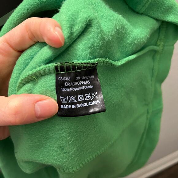 NWT Craghoppers Corey Microfleece Half Zip Pullover Green XL Midlayer Hiking - Picture 7 of 10